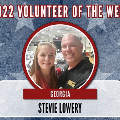2022 Volunteer of the Week- Stevie Lowery